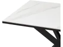 Стол обеденный STOOL GROUP Мармер мини нераскладной 90х60х75 столешница МДФ/керамика Snow white, подстолье металл черный арт. 3771762902