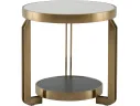 Стол журнальный STOOL GROUP Калисто 55*55 Светлая и темная керамика, сталь шампань арт. 1004389601