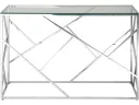 Консоль Stool Group АРТ ДЕКО 120х40 Прозрачное стекло/Сталь серебро арт. 3614073502
