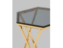 Журнальный столик STOOL GROUP Круз 48*42 Стекло smoke/Сталь золото арт. 7149368601