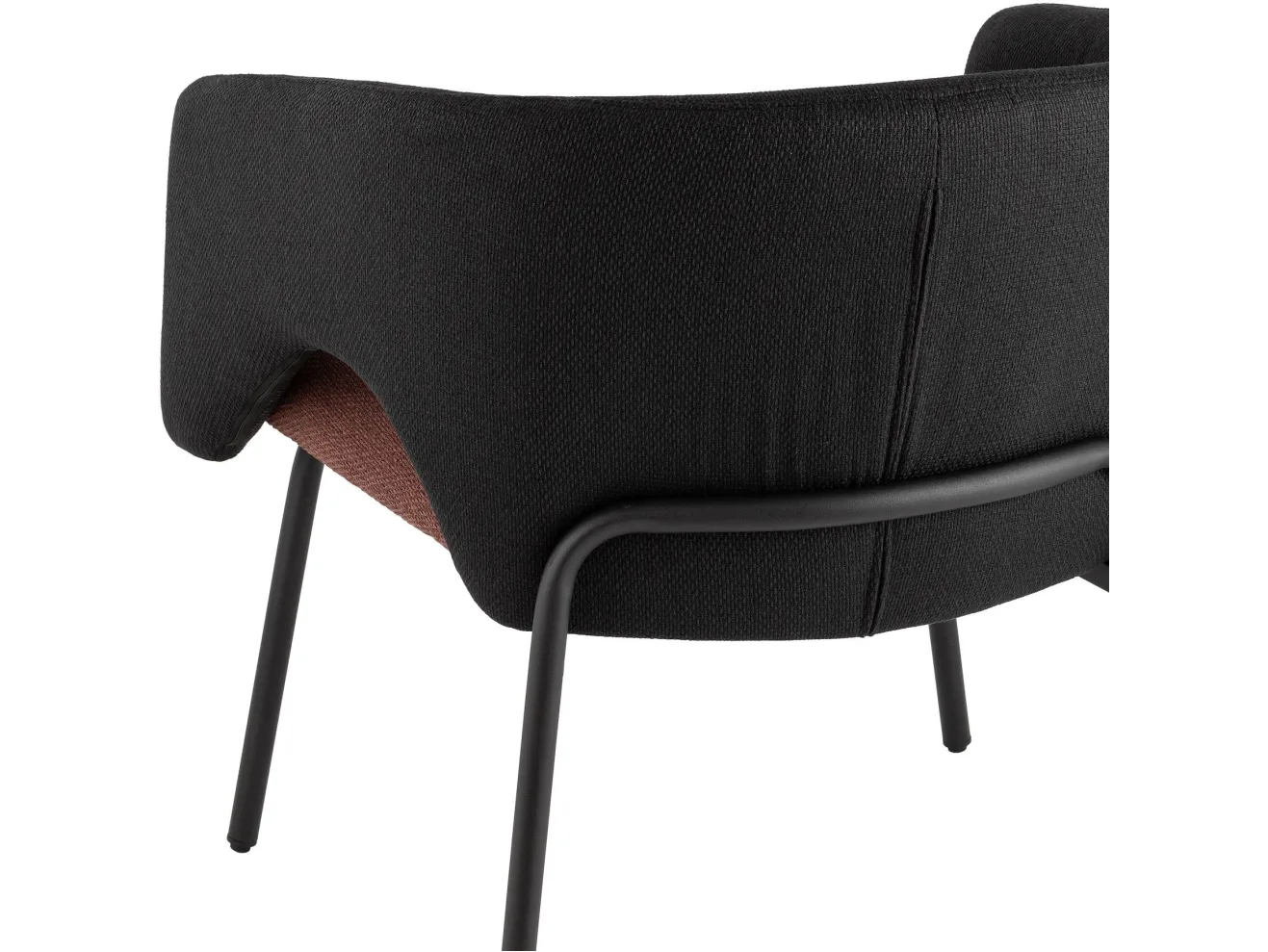 Кресло лаунж STOOL GROUP Afrida Рогожка черный/бордо арт. 2871302604
