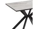 Стол обеденный STOOL GROUP Мармер мини нераскладной 90х60х75 столешница МДФ/керамика It.mid.gray, подстолье металл черный арт. 3771762906
