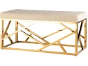 Банкетка-скамейка Stool Group АРТ ДЕКО Вельвет бежевый/Сталь золото арт. 2647133601