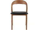 Стул STOOL GROUP Юки массив дуба Натуральная кожа черный/Коньяк арт. 4915531302