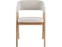 Стул STOOL GROUP Эйко массив дуба Рогожка молочно-бежевый/Бесцветный матовый арт. 3438894602