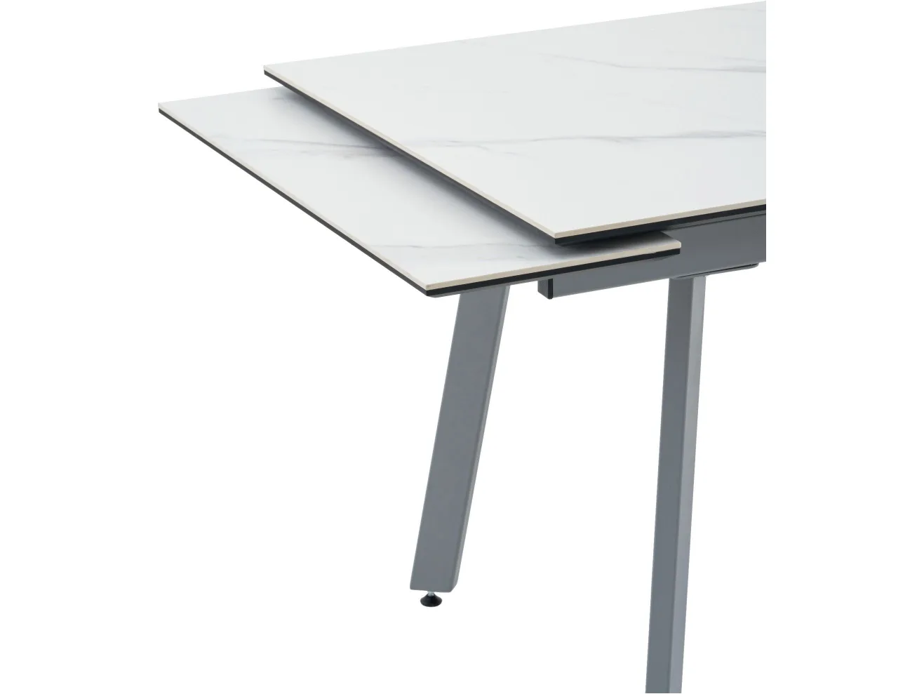 Стол обеденный STOOL GROUP Тайл 140-200*85 Snow white, подстолье серое арт. 8001422201