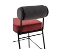 Стул полубарный STOOL GROUP Ponpoun Тёмно-серый, бордо арт. 1082097903