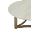 Стол журнальный STOOL GROUP Кассия 90*90 Светлая керамика, сталь шампань арт. 6542009801