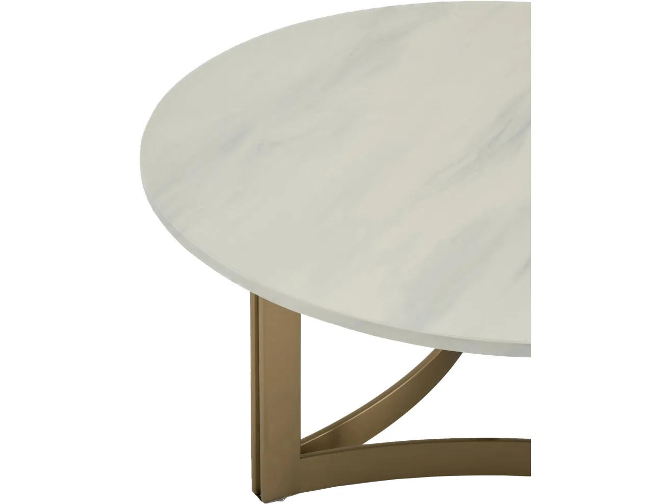 Стол журнальный STOOL GROUP Кассия 90*90 Светлая керамика, сталь шампань арт. 6542009801