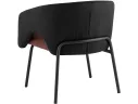 Кресло лаунж STOOL GROUP Afrida Рогожка черный/бордо арт. 2871302604