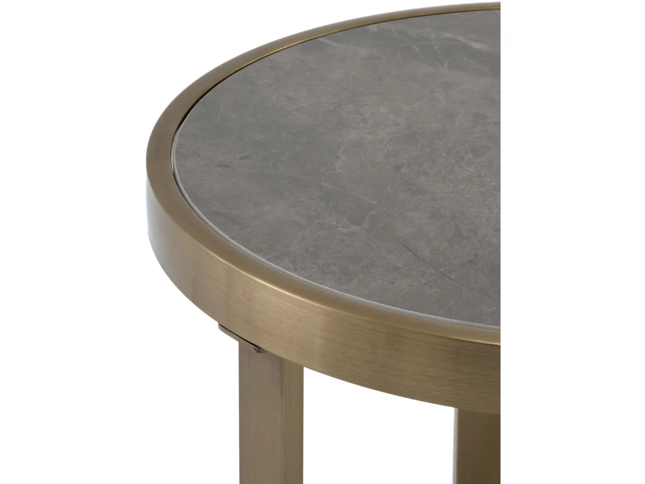 Стол журнальный STOOL GROUP Адриана 50*50 Серая керамика, сталь шампань арт. 1436615602