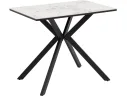 Стол обеденный STOOL GROUP Мармер мини нераскладной 90х60х75 столешница МДФ/керамика Gold jade, подстолье металл черный арт. 3771762904