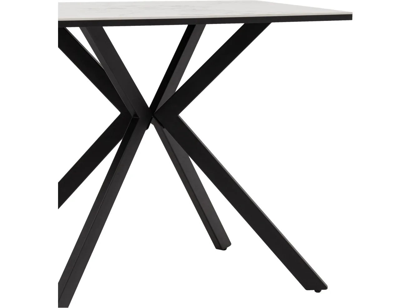 Стол обеденный STOOL GROUP Мармер мини нераскладной 90х60х75 столешница МДФ/керамика Gold jade, подстолье металл черный арт. 3771762904