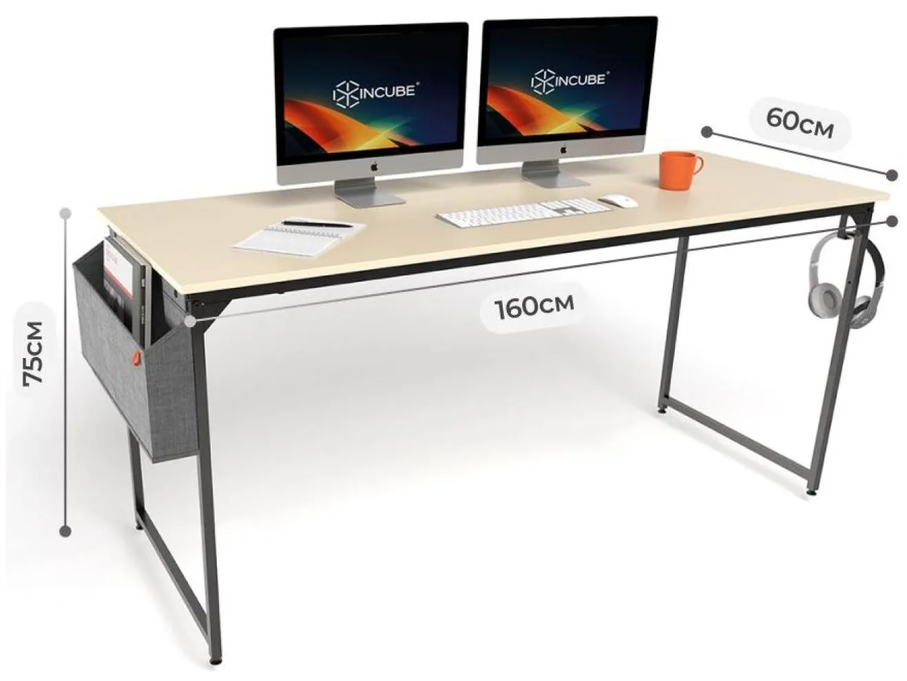 Письменный стол INCUBE D002.160.CAP Cappuccino арт. 5033471107