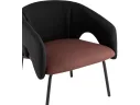 Кресло лаунж STOOL GROUP Afrida Рогожка черный/бордо арт. 2871302604