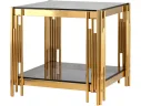 Журнальный столик Stool Group ГЭТСБИ 55х55 Стекло smoke/Сталь золото арт. 0494857103