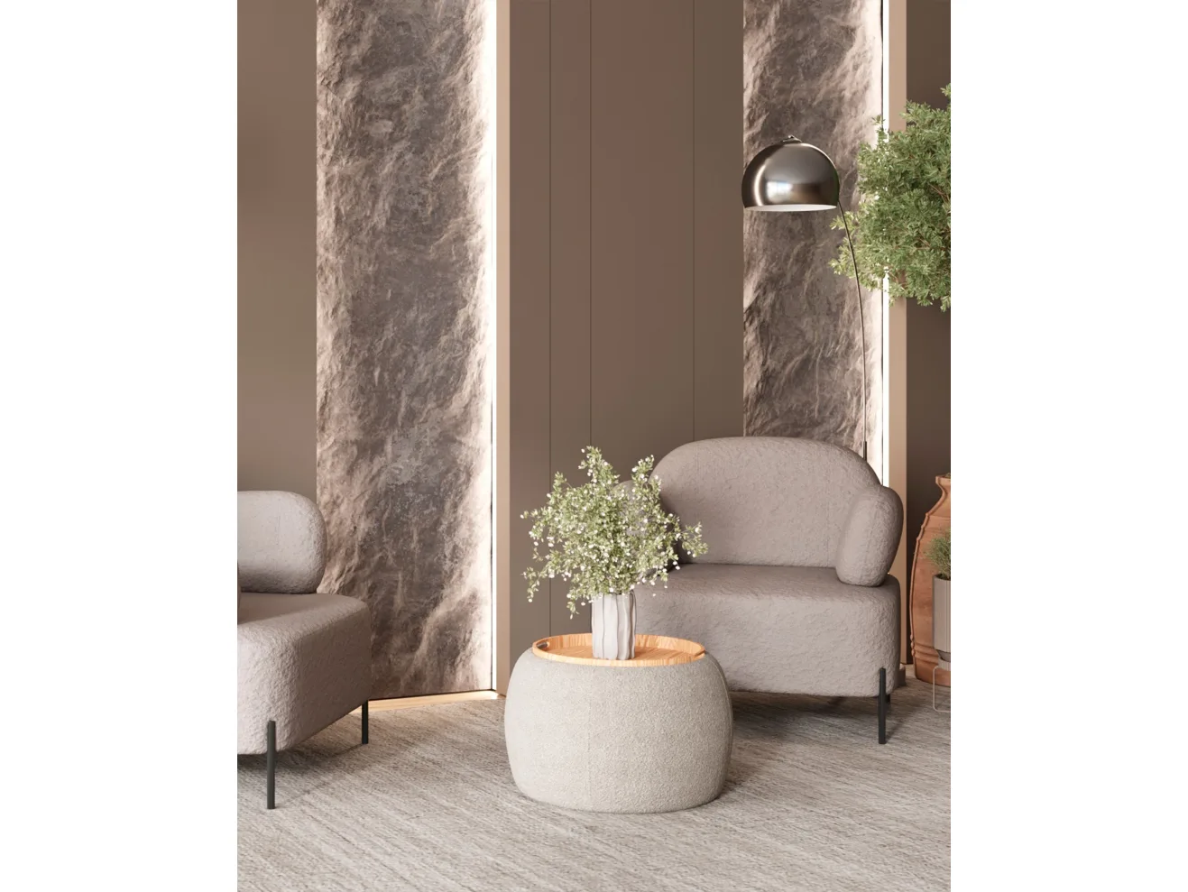Кресло STOOL GROUP Кэнди Букле светло-серый арт. 9444525509