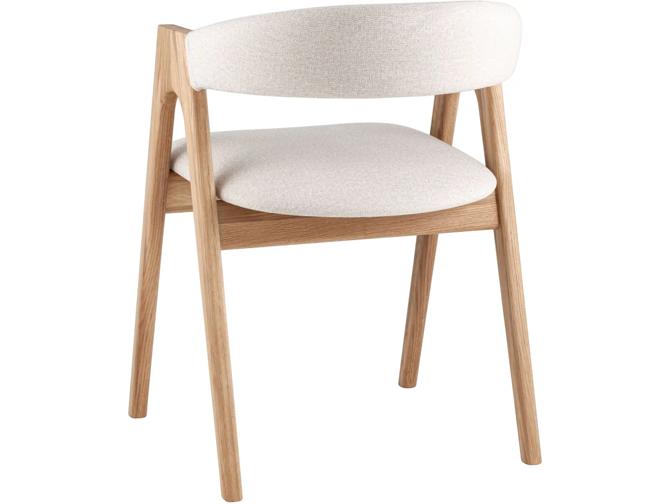 Стул STOOL GROUP Рен массив дуба Велюр кремовый/Бесцветный матовый арт. 4948792708