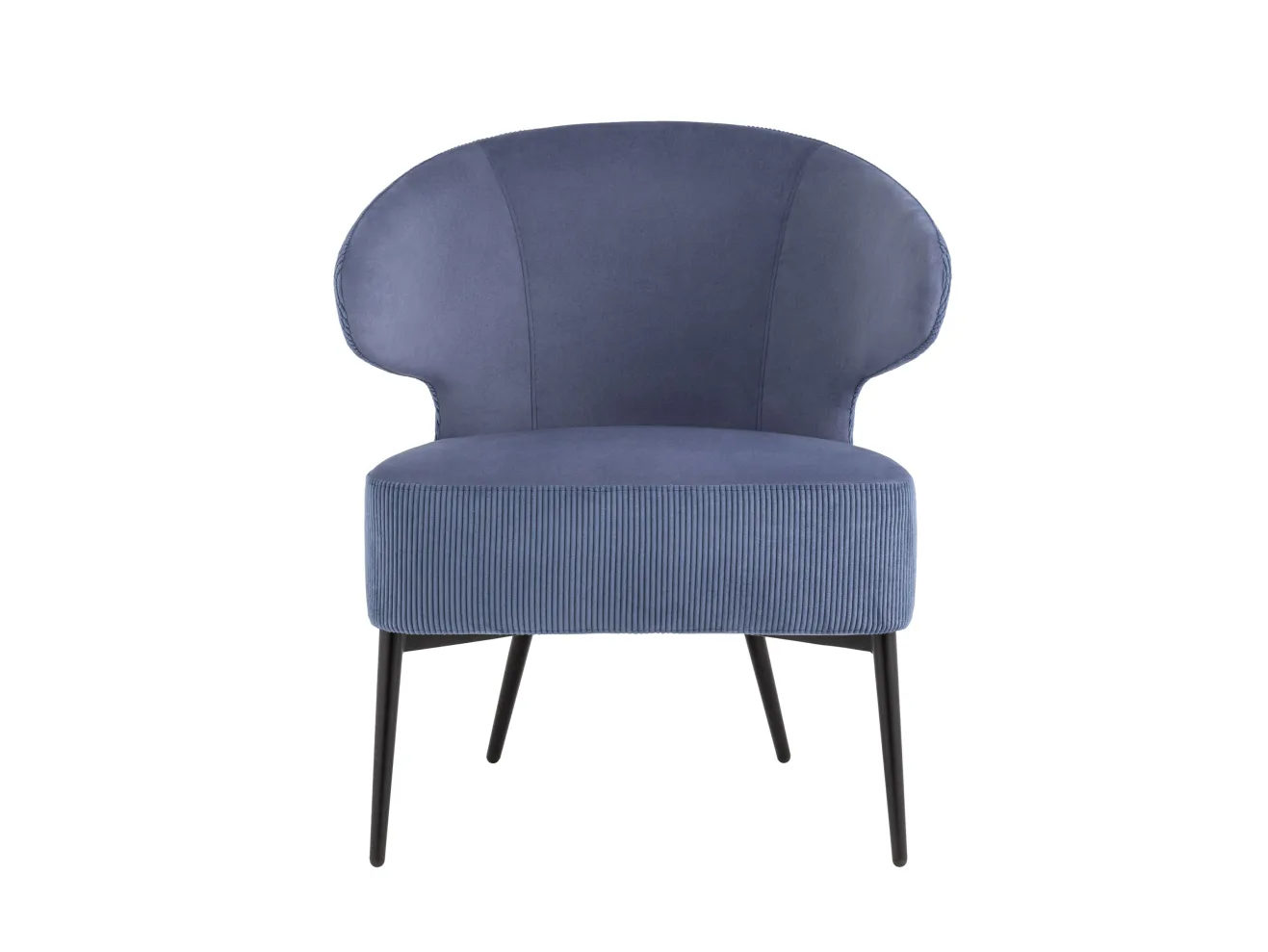 Кресло лаунж STOOL GROUP Royal Stripes Велюр синий арт. 1582617903