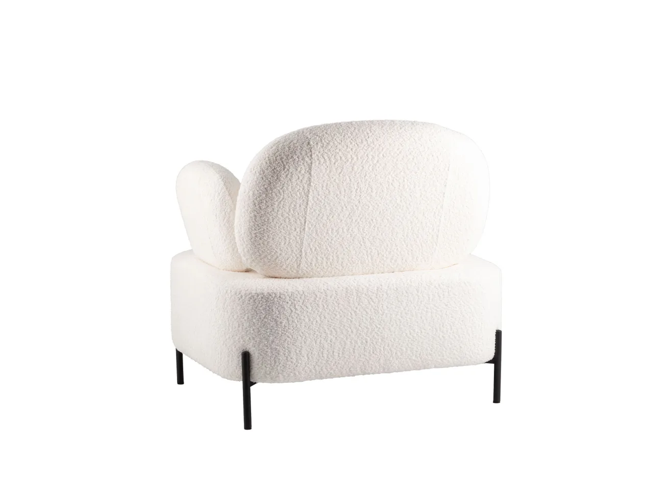 Кресло STOOL GROUP Кэнди с подлокотниками букле белый арт. 9444525506