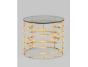 Журнальный столик STOOL GROUP Инфлюэнс 60*60 Стекло smoke/Сталь золото арт. 2977465901