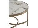 Стол журнальный STOOL GROUP Адриана 80*80 Светлая керамика, сталь шампань арт. 9337788401