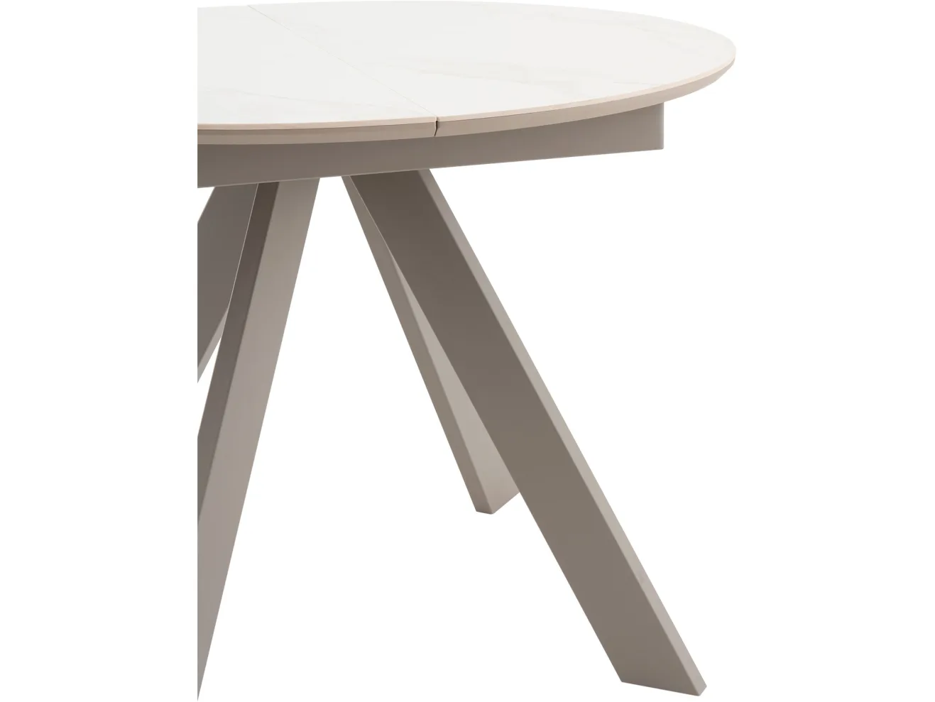 Стол STOOL GROUP Миндель круглый D100 керамика Белый глянец/Латте арт. 8858303401