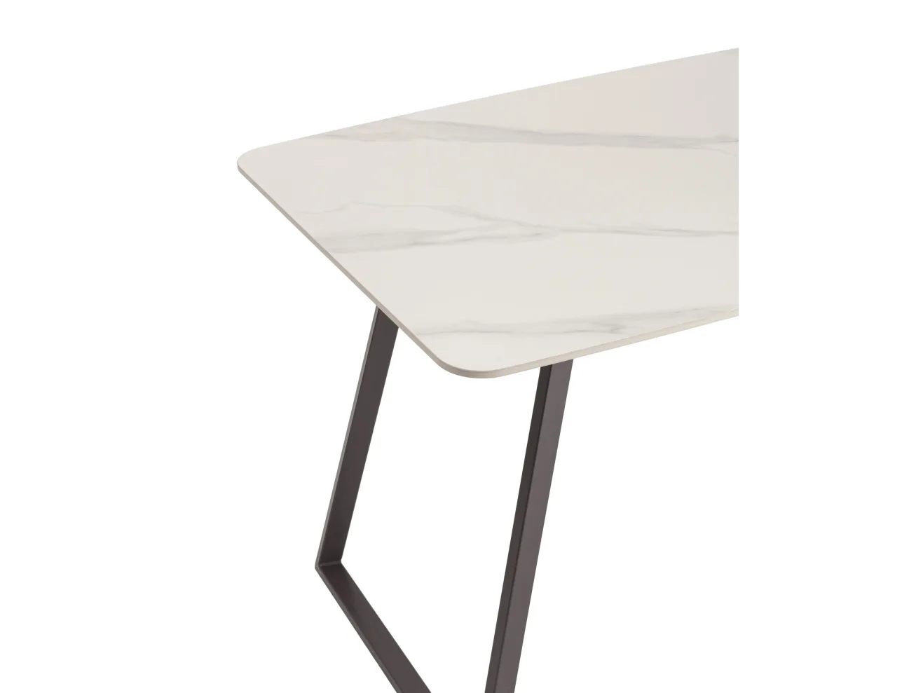Стол обеденный STOOL GROUP Vermont 140*80 Керамика белая, ножки серые арт. 5221151101
