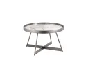 Журнальный столик STOOL GROUP Гера 80*80 Белая керамика, сталь тёмный хром арт. 5772526402