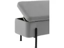 Банкетка STOOL GROUP Болейн с ящиком Велюр серый, черные ножки арт. 2080726708