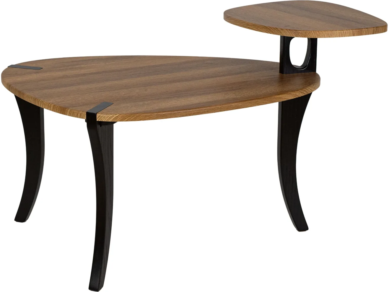 Стол журнальный Мебелик БьютиСтайл 37 дуб вотан/черный арт. 7432992501