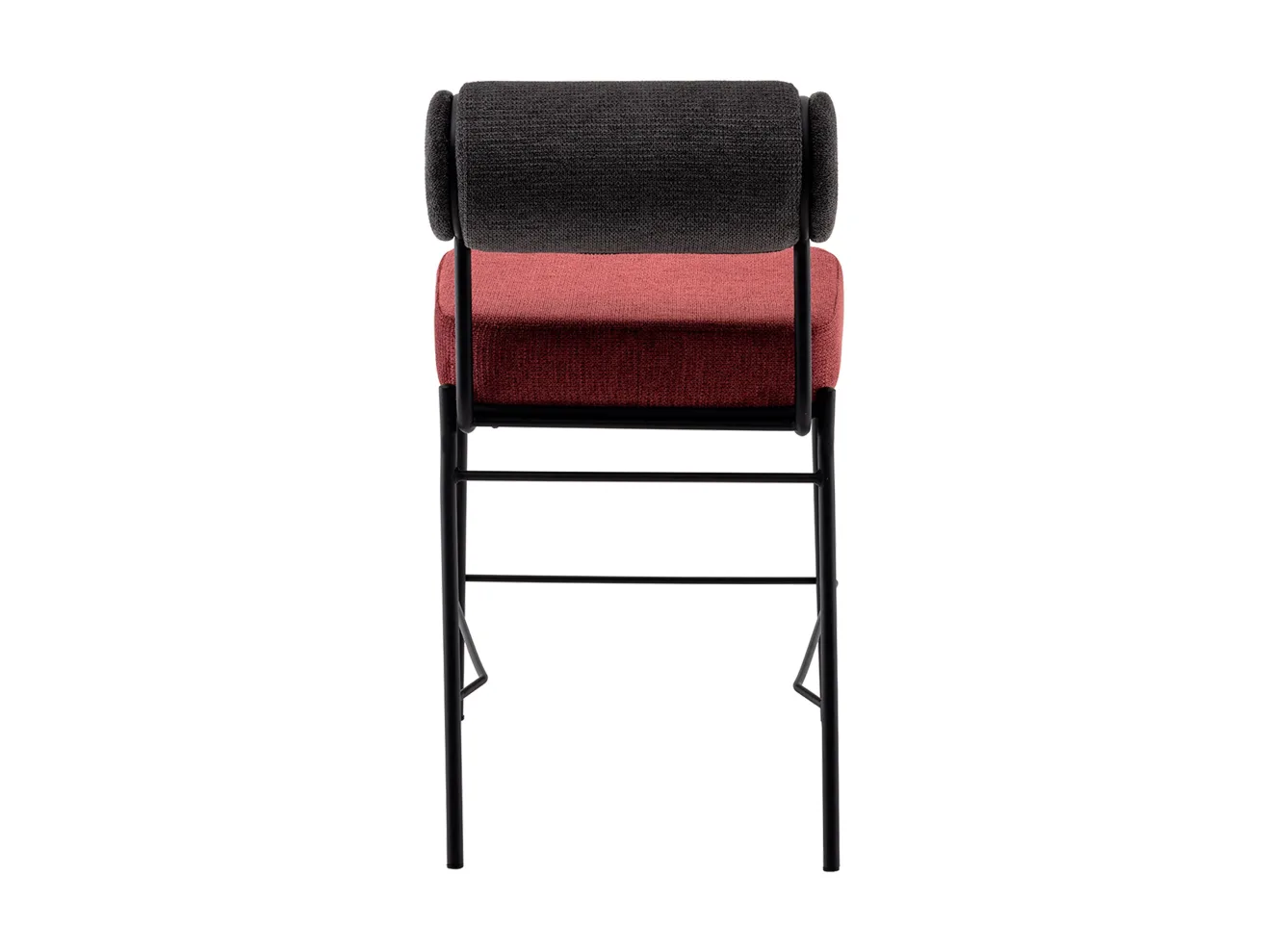 Стул полубарный STOOL GROUP Ponpoun Тёмно-серый, бордо арт. 1082097903