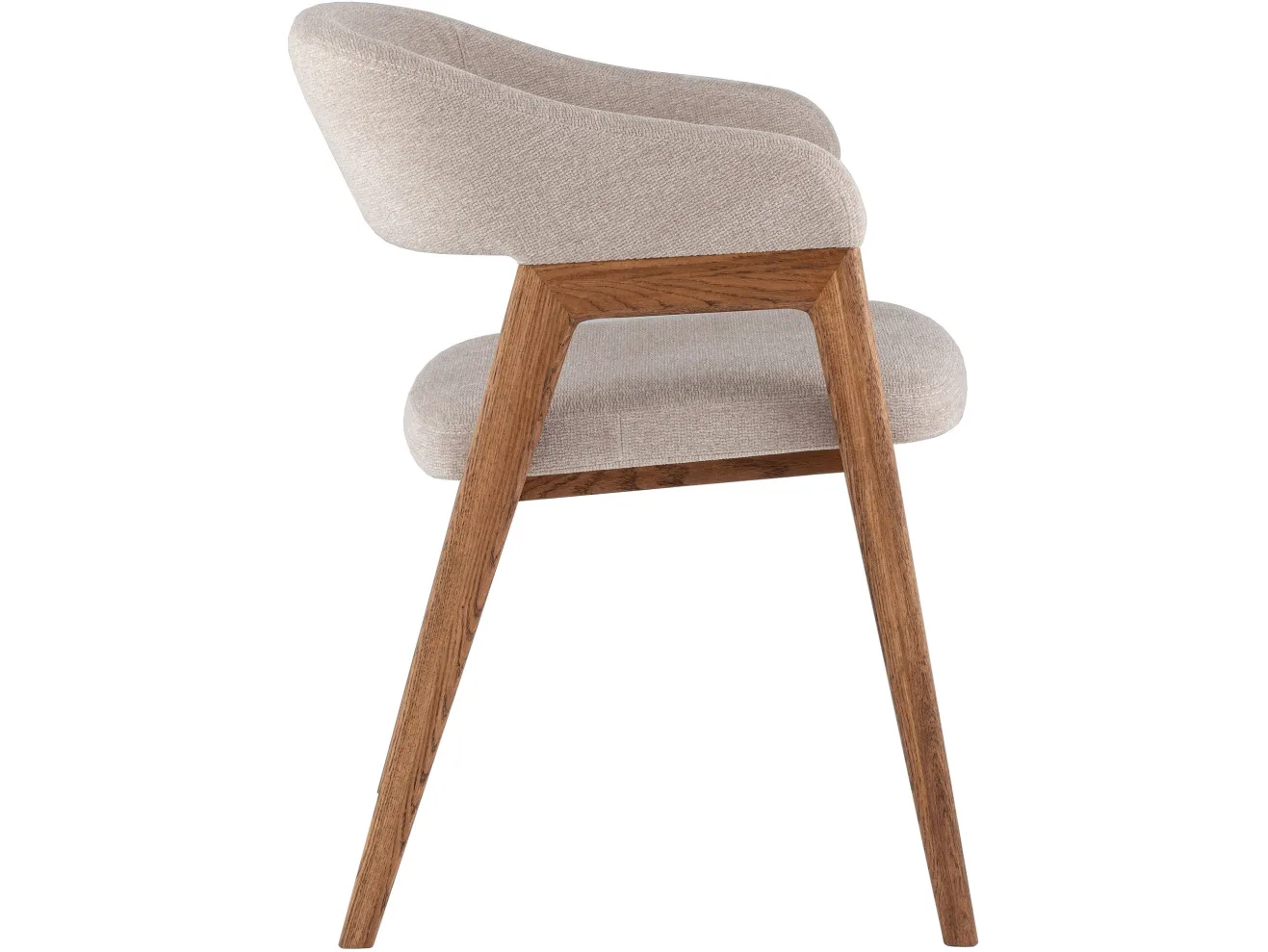 Стул STOOL GROUP Эйко массив дуба Велюр бежевый/Коньяк арт. 3438894606