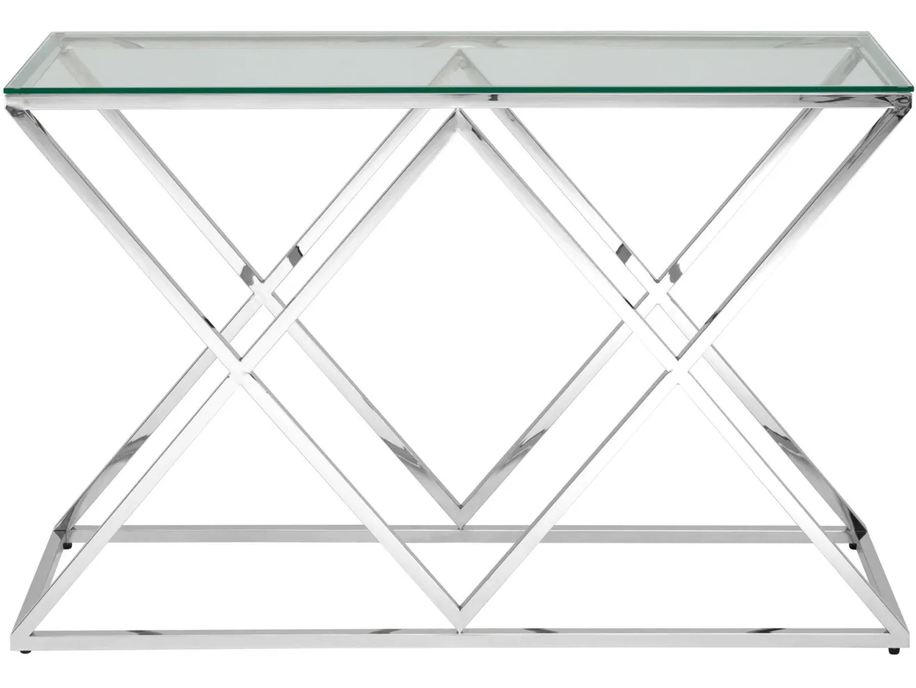 Консоль Stool Group ИНСИГНИЯ 120х40 Прозрачное стекло/Сталь серебро арт. 0195137403