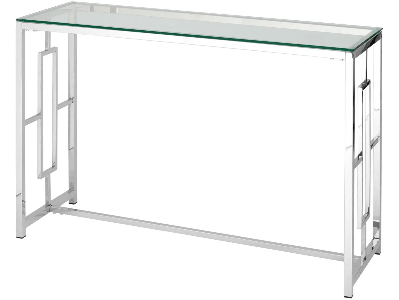 Консоль Stool Group БРУКЛИН 120х40 Прозрачное стекло/Сталь серебро арт. 0190931902