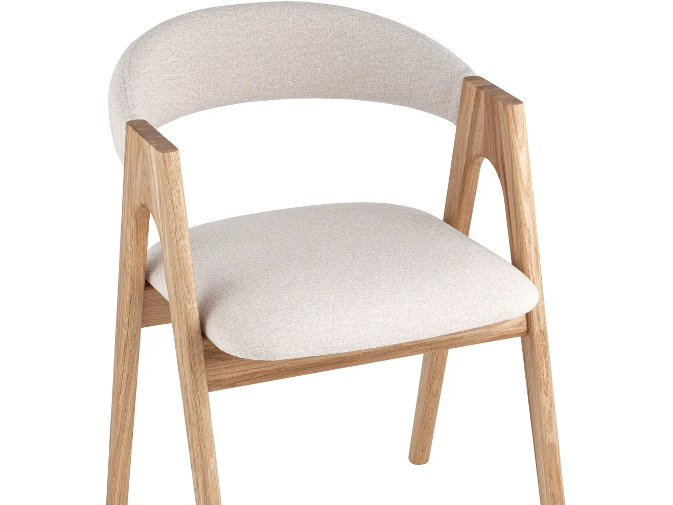 Стул STOOL GROUP Рен массив дуба Велюр кремовый/Бесцветный матовый арт. 4948792708