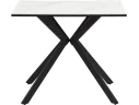 Стол обеденный STOOL GROUP Мармер мини нераскладной 90х60х75 столешница МДФ/керамика Snow white, подстолье металл черный арт. 3771762902