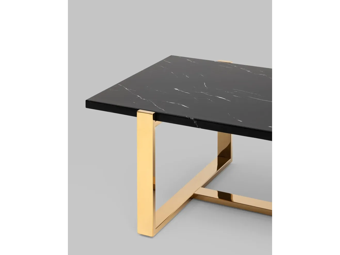 Журнальный столик STOOL GROUP Тоби 109*66 Черный мрамор/Золото арт. 7093821901