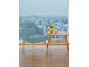 Кресло Мебелик Комфорт 5 катания дасти blue/лак арт. 6494475702