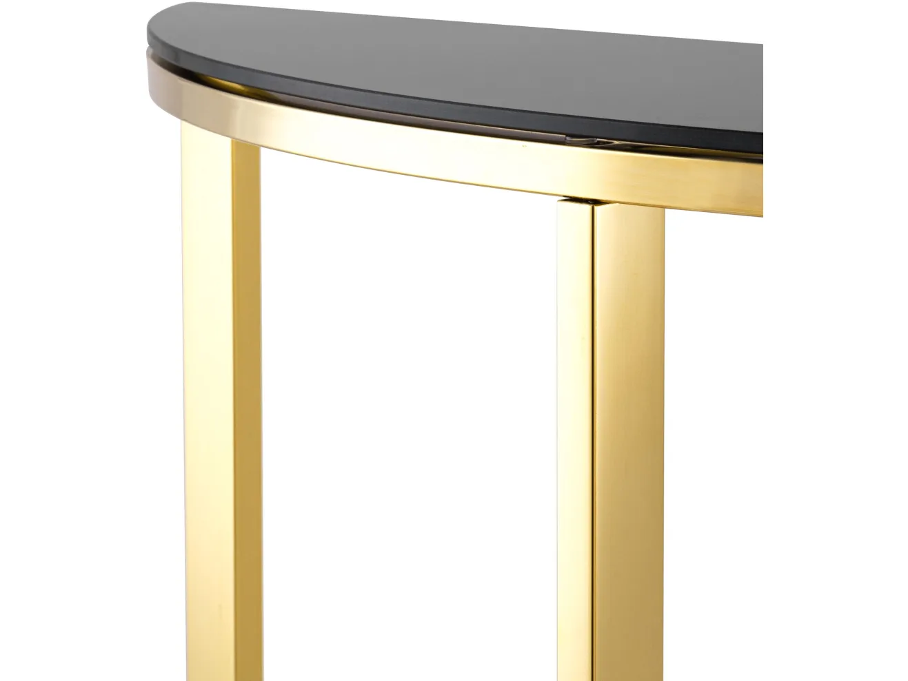 Консоль Stool Group АЛЬБА 115х30 Стекло черное/Сталь золото арт. 7879123501