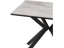 Стол обеденный STOOL GROUP Мармер мини нераскладной 90х60х75 столешница МДФ/керамика It.mid.gray, подстолье металл черный арт. 3771762906