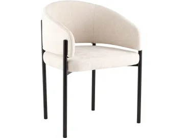 Стул обеденный STOOL GROUP Делия Шенилл молочный