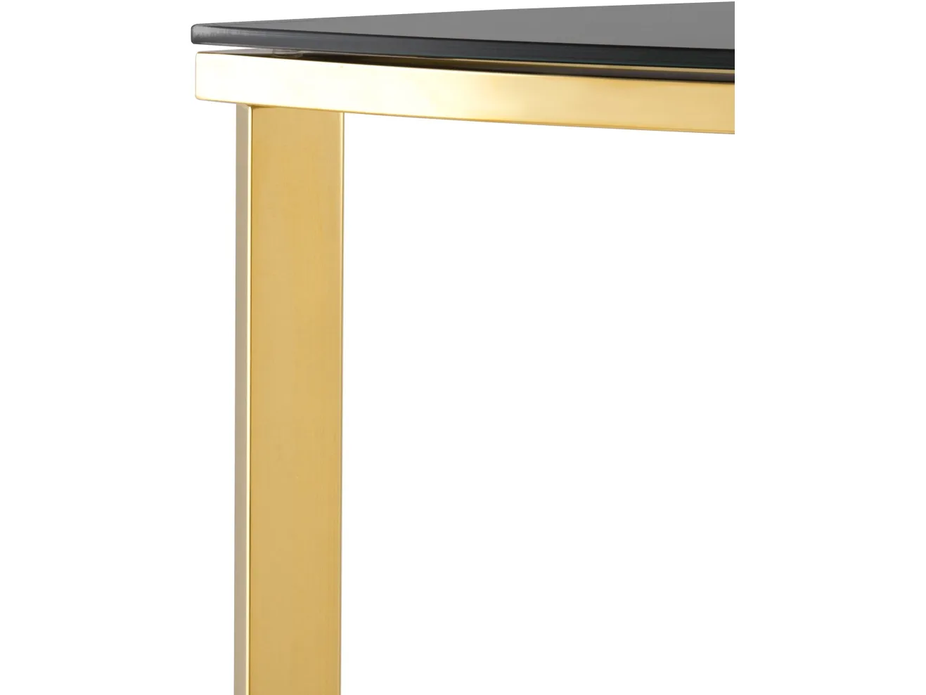 Консоль Stool Group АЛЬБА 115х30 Стекло черное/Сталь золото арт. 7879123501