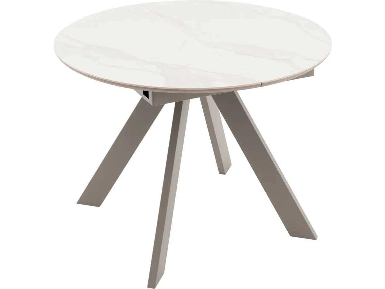 Стол STOOL GROUP Миндель круглый D100 керамика Белый глянец/Латте арт. 8858303401