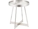 Журнальный столик STOOL GROUP Гера 50*50 Белая керамика, сталь серебро арт. 7265529601