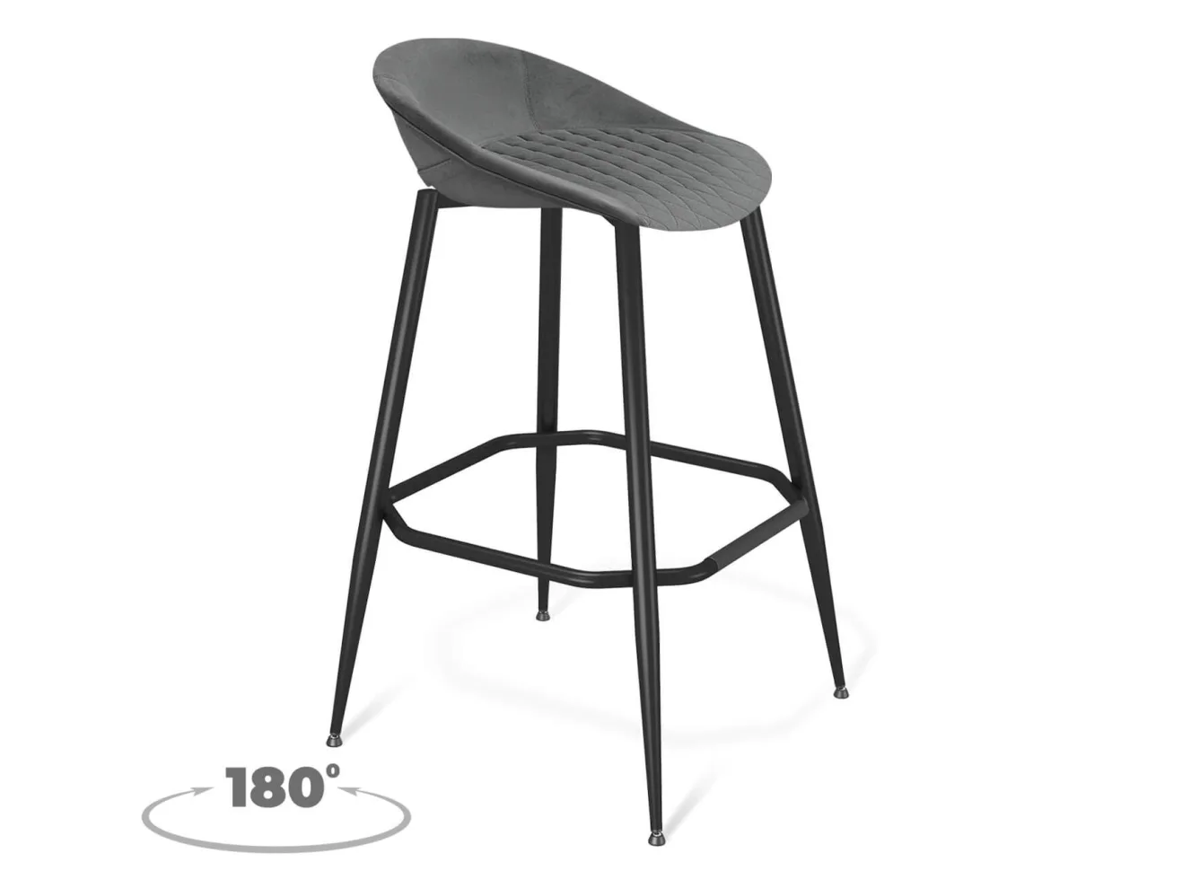 Стул барный Sheffilton SHT-ST19-SF2/S1480 Туманная дымка/черный муар арт. 3709138001