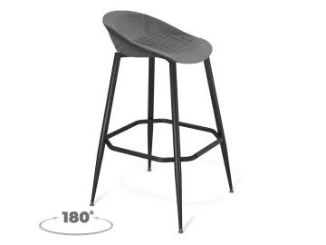Стул барный Sheffilton SHT-ST19-SF2/S1480 Туманная дымка/черный муар