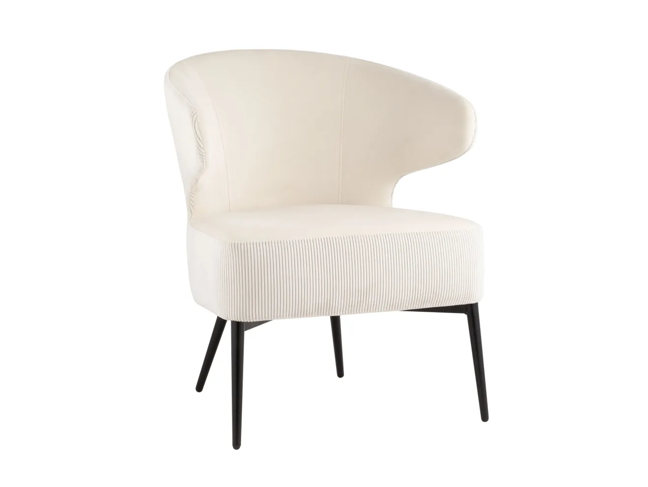 Кресло лаунж STOOL GROUP Royal Stripes Велюр молочный арт. 1582617901