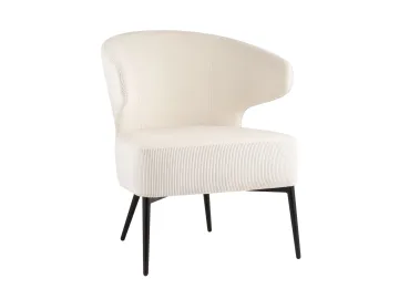 Кресло лаунж STOOL GROUP Royal Stripes Велюр молочный