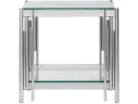 Журнальный столик Stool Group ГЭТСБИ 55*55 Прозрачное стекло/Сталь серебро арт. 0494857102